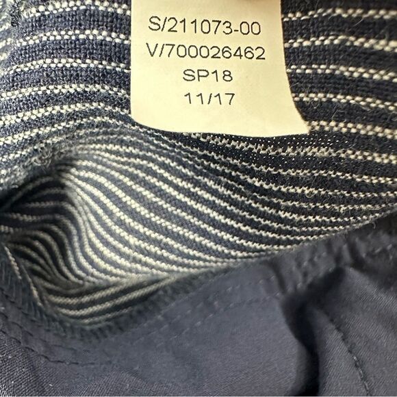 ATHLETA Bali Linen Lightweight Pinstripe Wide Legged Ankle Pants sz 4 Petite - Picture 7 of 7